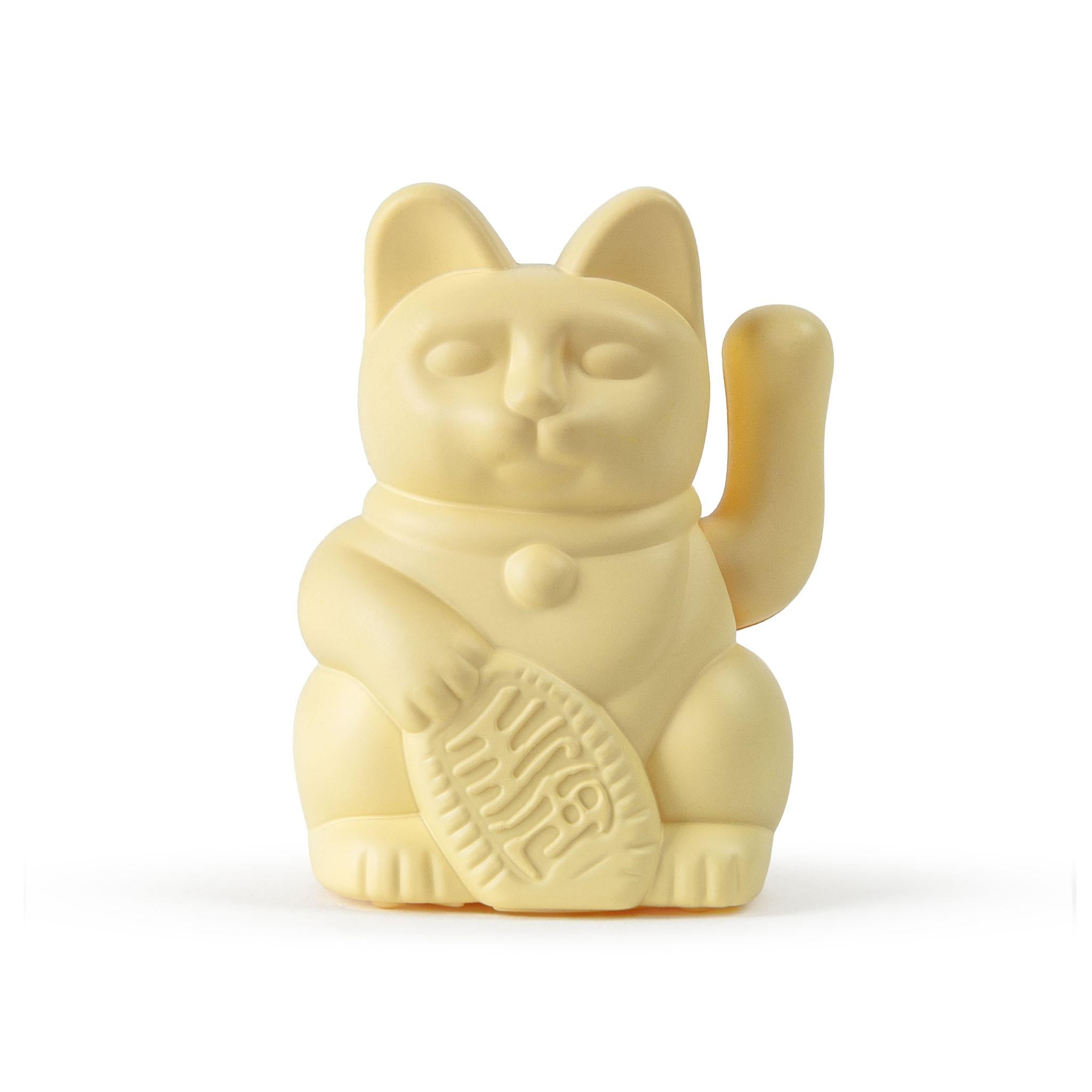 Solar Lucky Cat Winkekatze gelb
