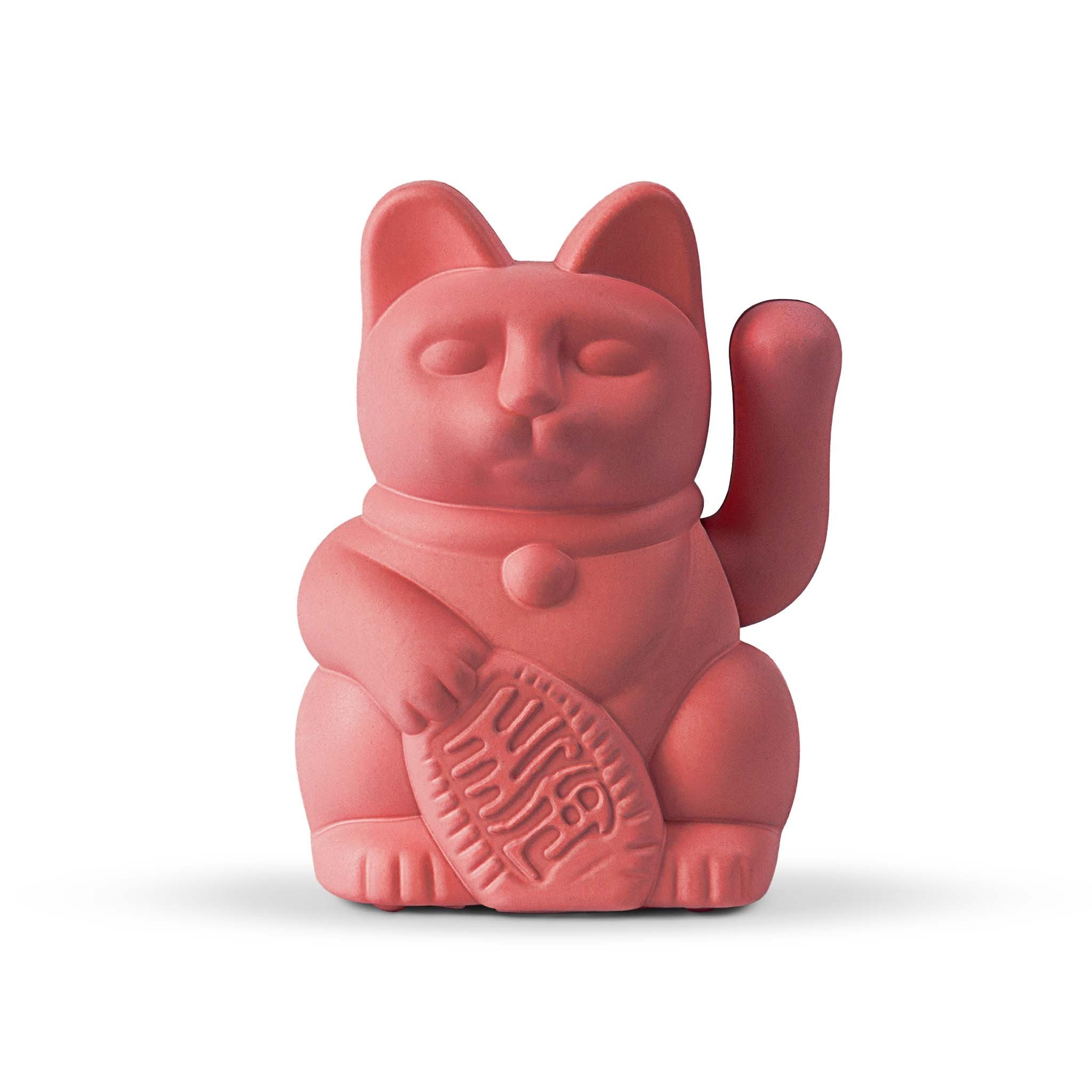 Solar Lucky Cat Winkekatze berry red