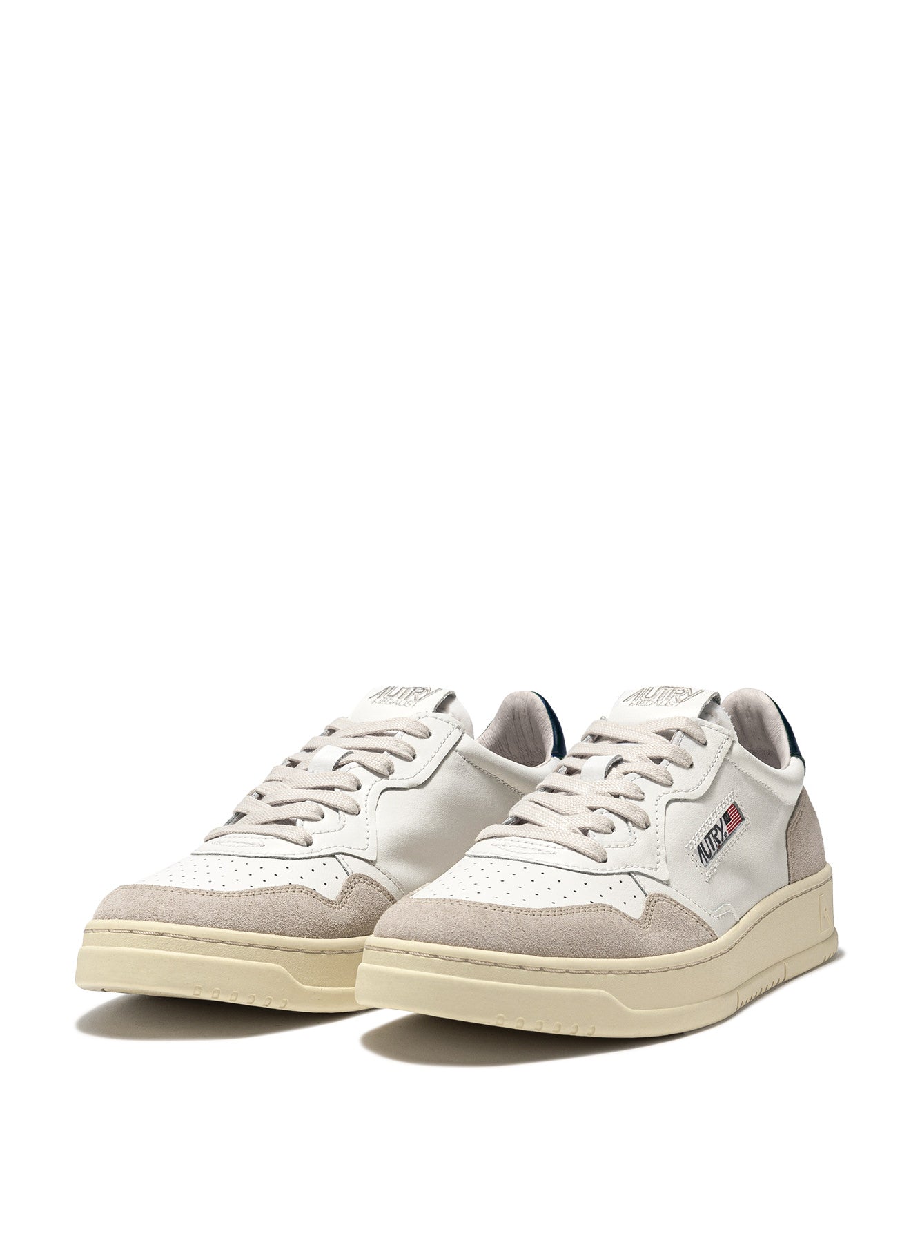 AUTRY Man Medalist LS28 - Leder/Suede white/blue
