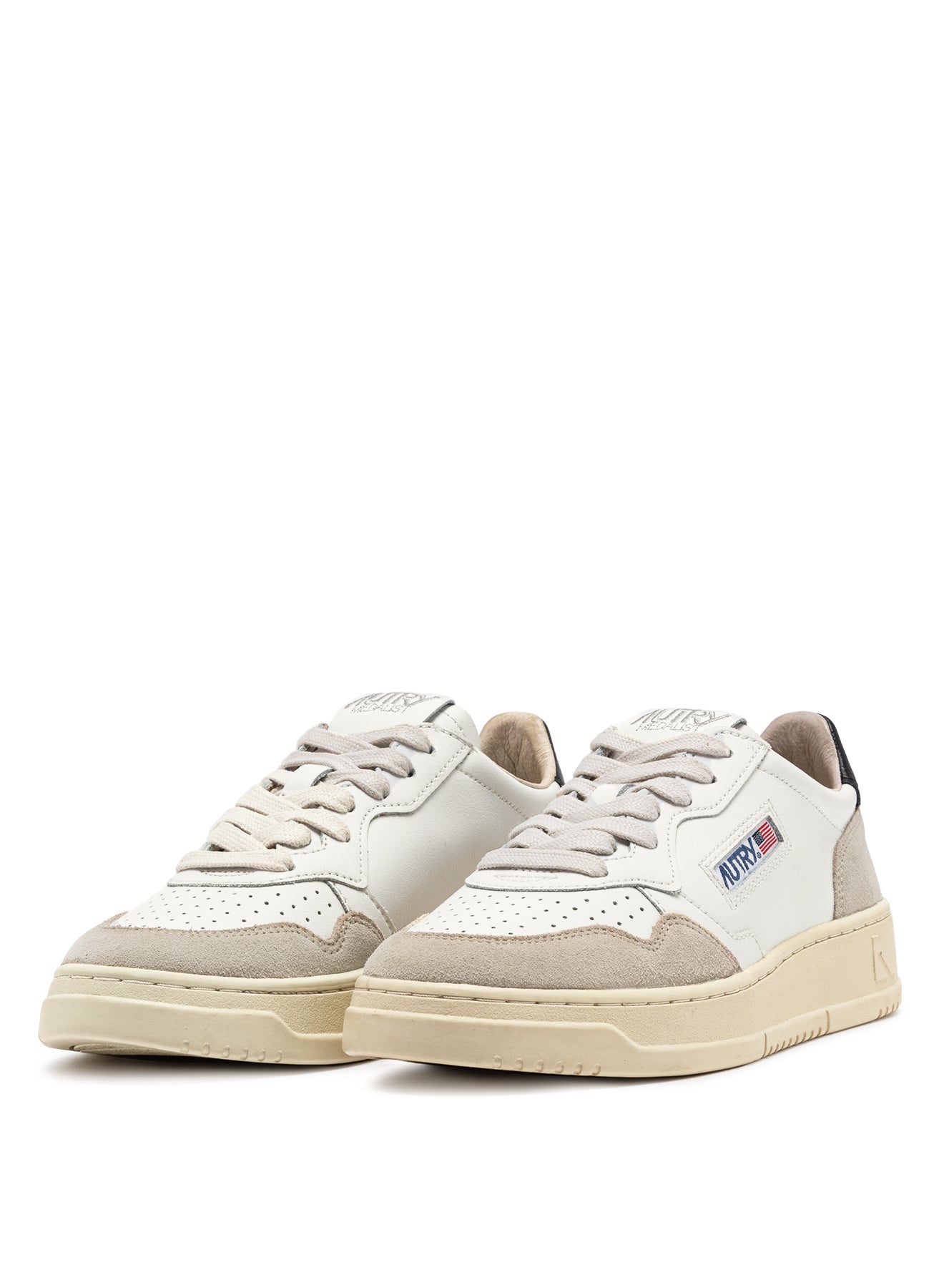 Autry Women Medalist LS21 Leather/Suede white/black