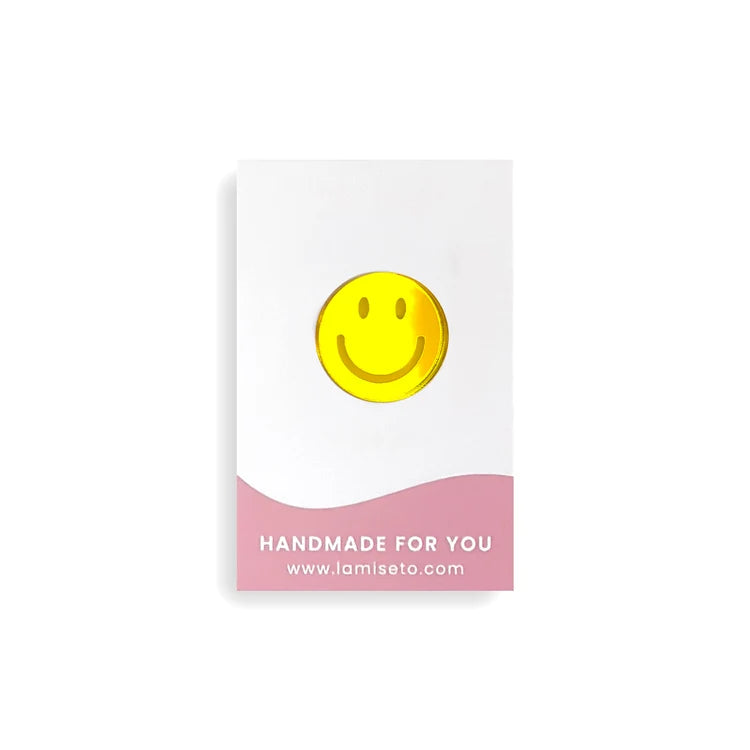 Pin Smiley Gelb
